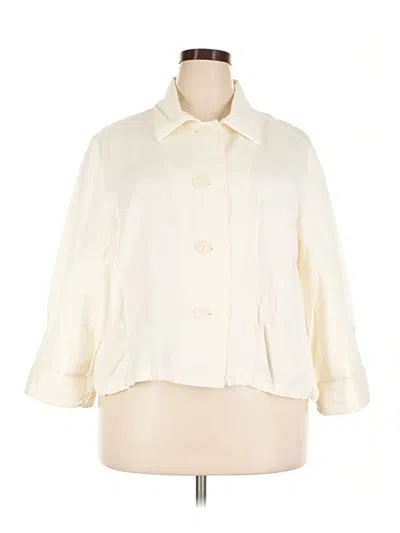 Pre-owned Ashley Stewart Jacket In Ivory