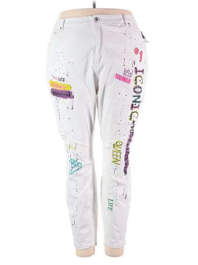 Pre-owned Ashley Stewart Jeggings In White