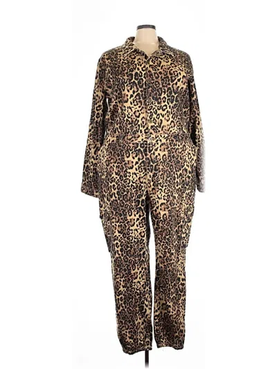 Pre-owned Ashley Stewart Jumpsuit In Gold
