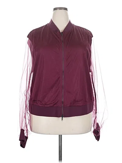 Pre-owned Ashley Stewart Kimono In Burgundy