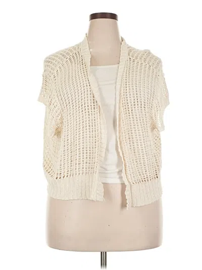 Pre-owned Ashley Stewart Kimono In Ivory