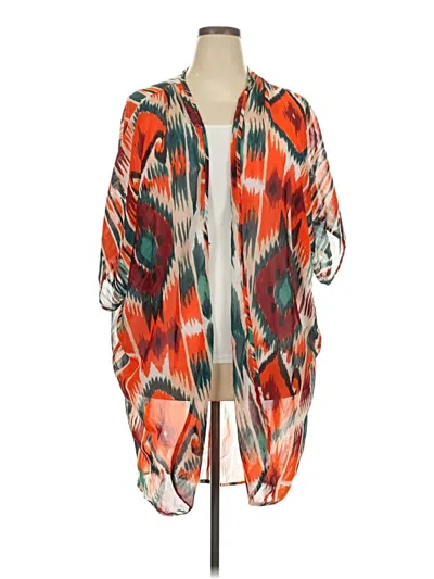 Pre-owned Ashley Stewart Kimono In Orange