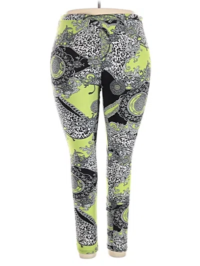 Pre-owned Ashley Stewart Leggings In Green