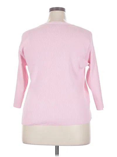 Pre-owned Ashley Stewart Long Sleeve Turtleneck In Pink