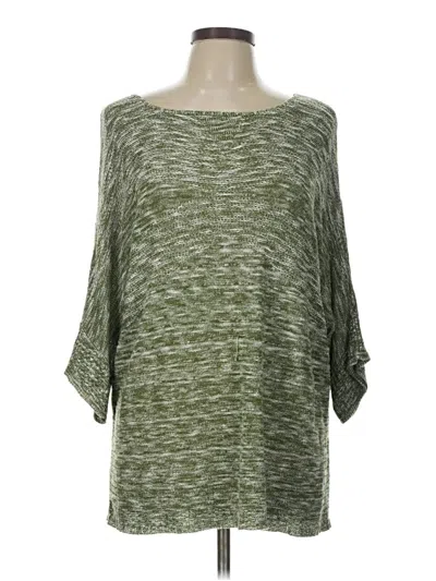 Pre-owned Ashley Stewart Poncho In Green