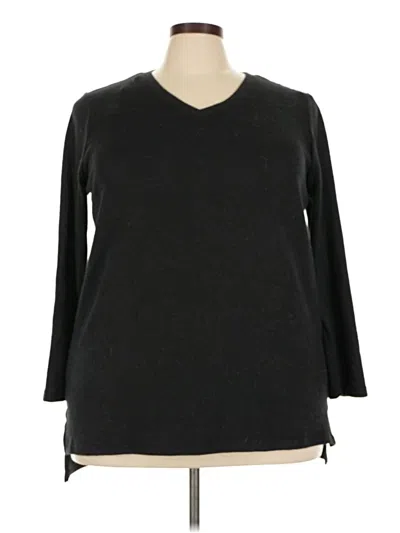 Pre-owned Ashley Stewart Pullover Sweater In Black