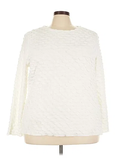 Ashley Stewart Pullover Sweater In Ivory