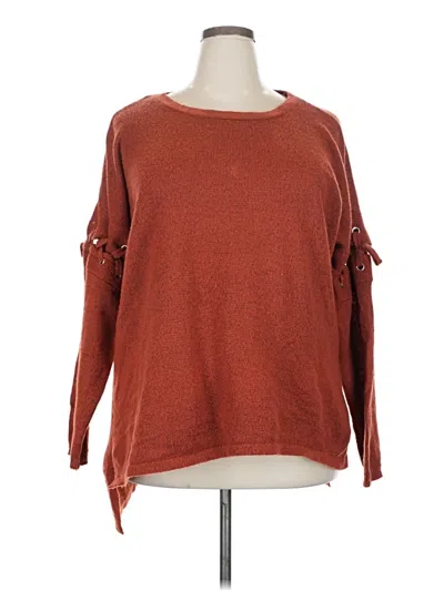 Pre-owned Ashley Stewart Pullover Sweater In Orange
