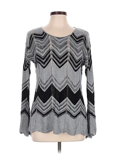 Pre-owned Ashley Stewart Pullover Sweater In Silver