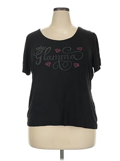 Pre-owned Ashley Stewart Short Sleeve T-shirt In Black