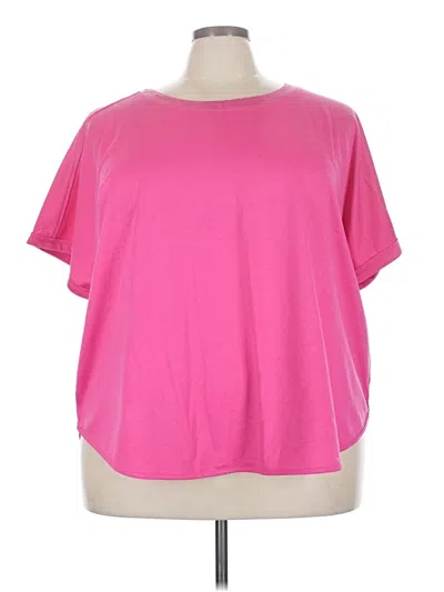Ashley Stewart Short Sleeve T-shirt In Pink