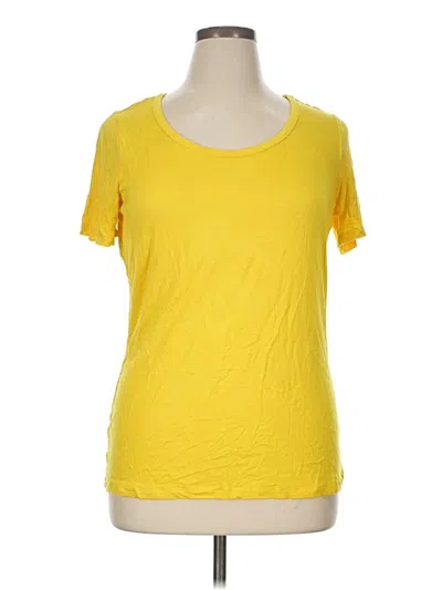 Pre-owned Ashley Stewart Short Sleeve T-shirt In Yellow