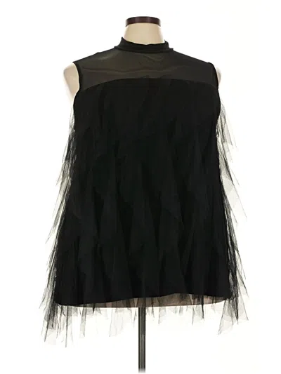 Pre-owned Ashley Stewart Sleeveless Blouse In Black