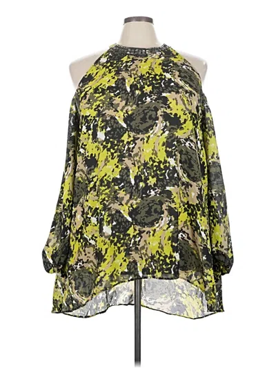 Pre-owned Ashley Stewart Sleeveless Blouse In Green