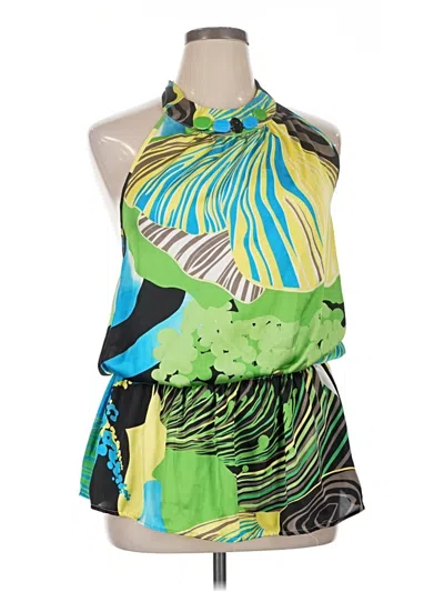 Pre-owned Ashley Stewart Sleeveless Blouse In Green