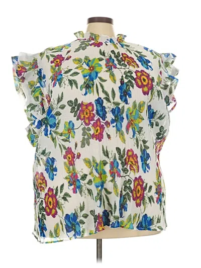 Pre-owned Ashley Stewart Sleeveless Blouse In Ivory
