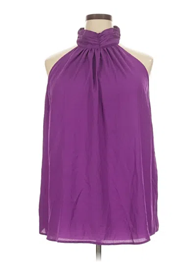 Pre-owned Ashley Stewart Sleeveless Blouse In Purple