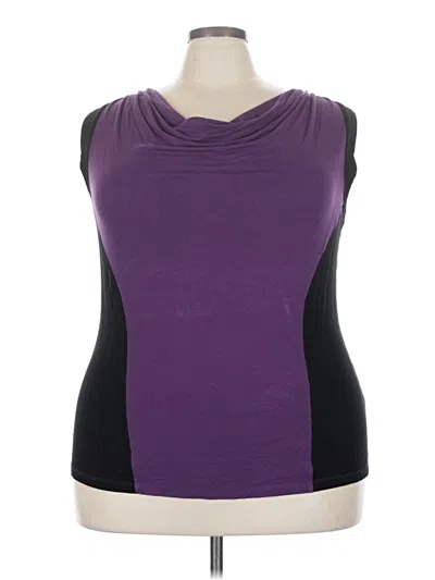 Pre-owned Ashley Stewart Sleeveless Blouse In Purple