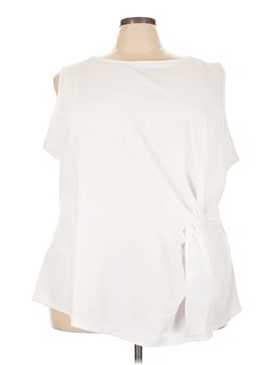 Ashley Stewart Sleeveless Blouse In White