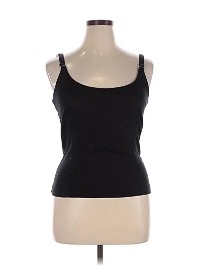 Pre-owned Ashley Stewart Sleeveless Top Black Scoop Neck Tops