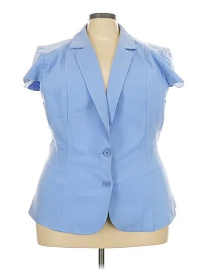 Pre-owned Ashley Stewart Sleeveless Top Blue Sweetheart Neckline Tops