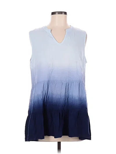 Pre-owned Ashley Stewart Sleeveless T-shirt In Blue