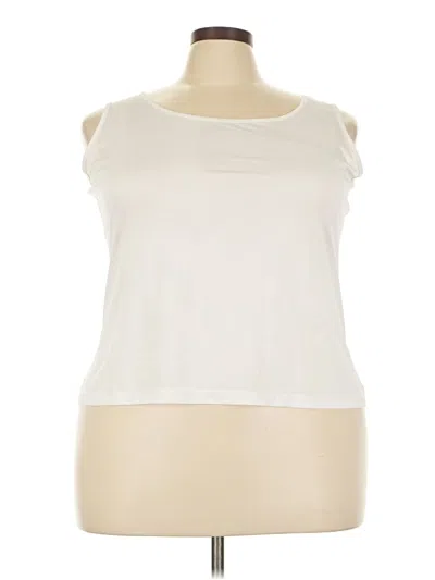 Pre-owned Ashley Stewart Sleeveless T-shirt In Ivory