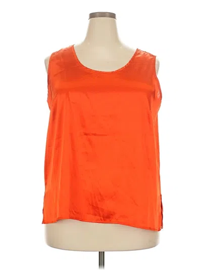 Pre-owned Ashley Stewart Sleeveless T-shirt In Orange