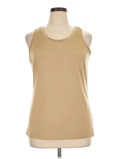 Pre-owned Ashley Stewart Sleeveless T-shirt In Tan