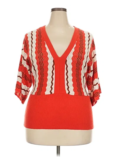 Pre-owned Ashley Stewart Sweater Vest In Red