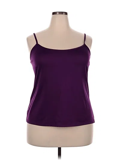 Pre-owned Ashley Stewart Tank Top Purple Strapless Neckline Tops