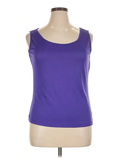 Pre-owned Ashley Stewart Tank Top Purple Sweetheart Neckline Tops