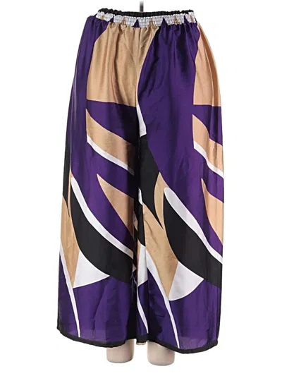Pre-owned Ashley Stewart Track Pants In Purple