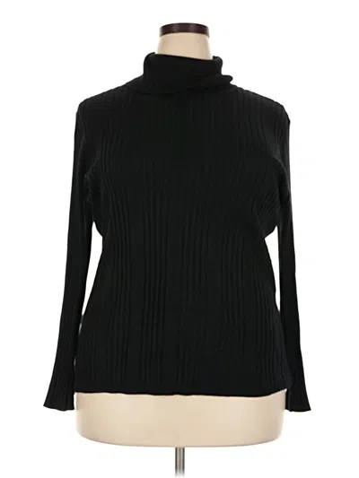 Pre-owned Ashley Stewart Turtleneck Sweater In Black