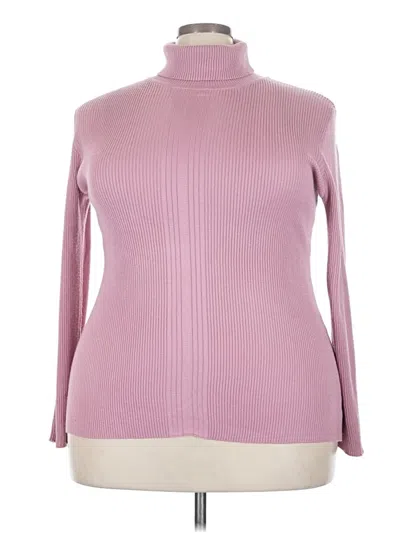 Pre-owned Ashley Stewart Turtleneck Sweater In Pink