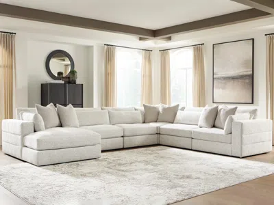 Ashley Stonecroft Manor 6-piece Modular Sectional With Chaise In White