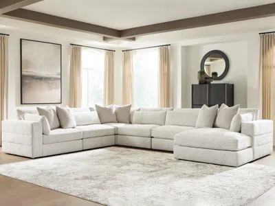 Ashley Stonecroft Manor 6-piece Modular Sectional With Chaise In White
