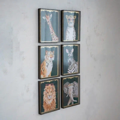 Ashley Storied Home 6-piece Painted Animal Wall Decor In Multi