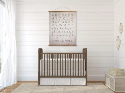 Ashley Storied Home Alphabet And Numbers Wall Decor In White