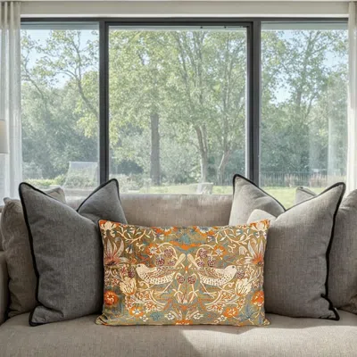 Ashley Storied Home Birds And Flowers Printed Decorative Throw Pillow In Multi