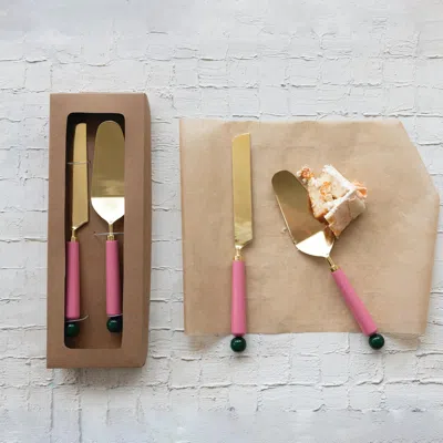 Ashley Storied Home Cake Server Flatware (set Of 2) In Neutral
