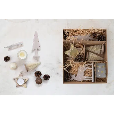 Ashley Storied Home Candle Garden Kit With Bottle Brush Trees In Multi