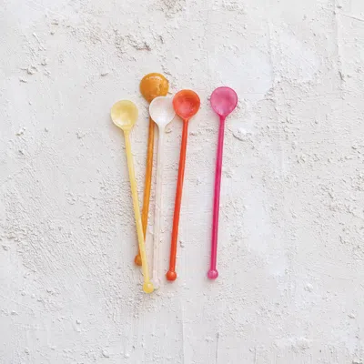 Ashley Storied Home Cocktail Spoons (set Of 5) In Multi