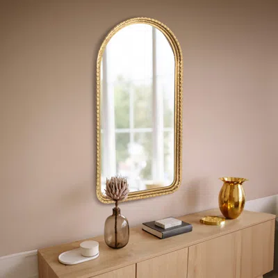Ashley Storied Home Decorative Arched Wall Mirror In Animal Print