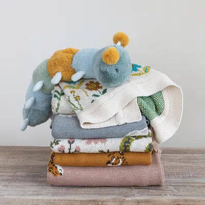 Ashley Storied Home Dinosaurs Printed Baby Blanket In Gray