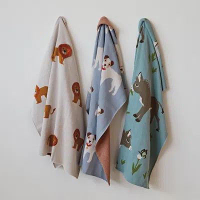 Ashley Storied Home Dog Printed Baby Blanket In Multi