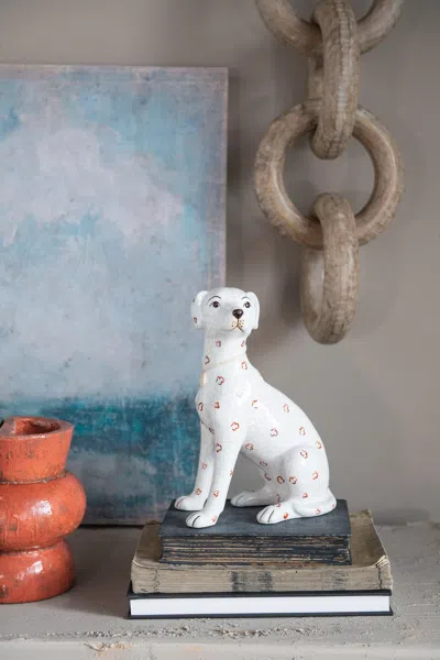 Ashley Storied Home Dolomite Hand-painted Dog Set Of 2 In Multi