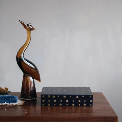 Ashley Storied Home Elegant Crest Heron Sculpture In Brown