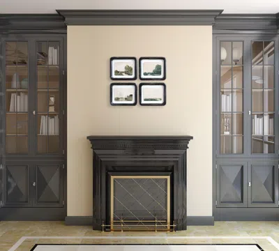 Ashley Storied Home Floating Landscape Wall Decor (set Of 4) In Black