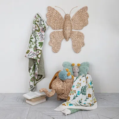 Ashley Storied Home Floral Printed Baby Blanket In Multi